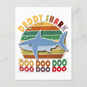 Carte D'accompagnement Fête des pères vintage de requin papa