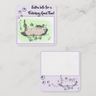 Carte D'accompagnement Fête drôle d'amour de cheval Fantaisie florale Fol