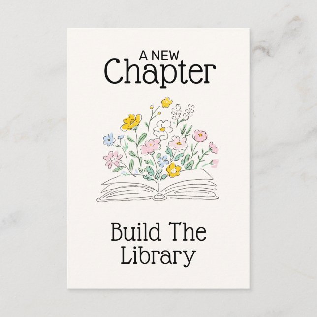 Carte D'accompagnement Fête Florale Capricieuse Un Nouveau Chapitre Enter (Devant)