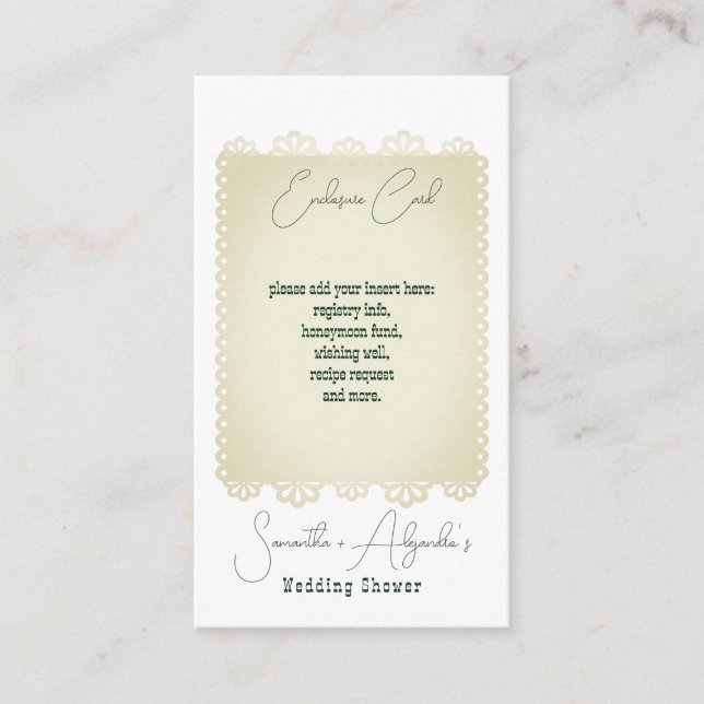 Carte D'accompagnement Fête Mexicaine Margs et Mariage pour les Futurs Ma (Devant)