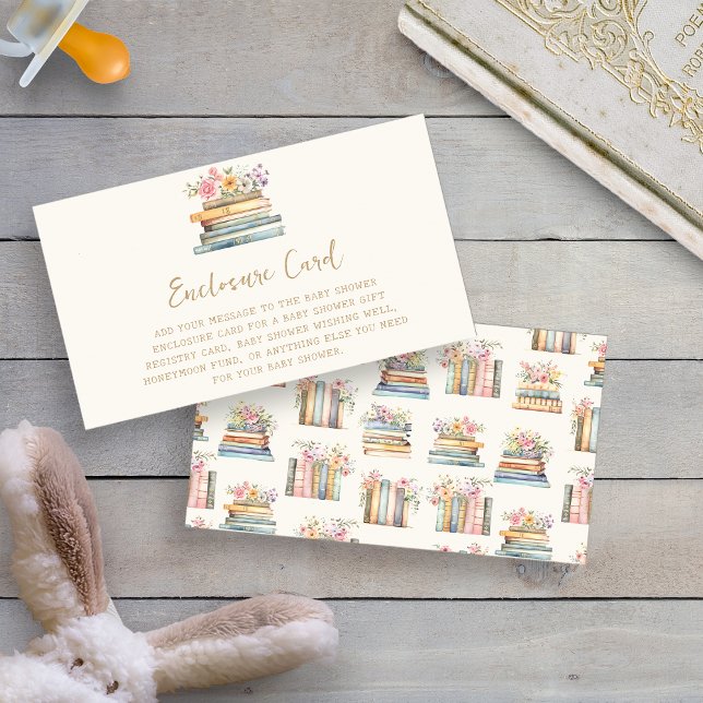 Carte D'accompagnement Fête Prénatale A New Chapter Books (A New Chapter Books Baby Shower Enclosure Card by Painted Paperie
)