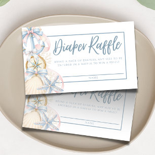 Carte D'accompagnement Fête Prénatale Bébé Bleue Côtière Élégante - Tirag