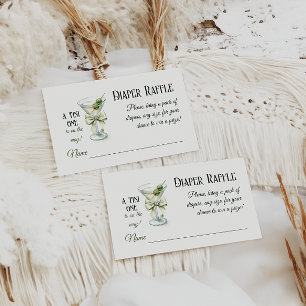Carte D'accompagnement Fête Prénatale Rétro A Tini One Martini Tirage au