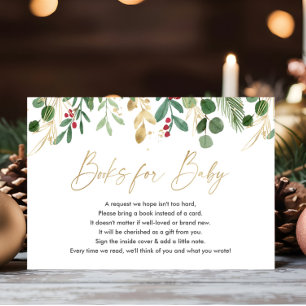 Carte D'accompagnement Feuillage de Noël livres élégants pour les inserts