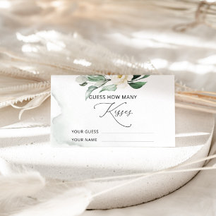 Carte D'accompagnement Feuillage vert combien de baisers jeu de nuptiale
