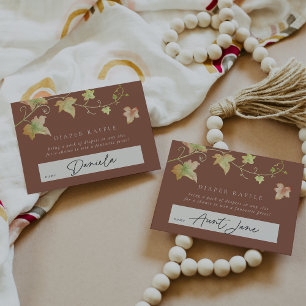 Carte D'accompagnement Feuilles d'automne Baby shower d'automne Déchets R