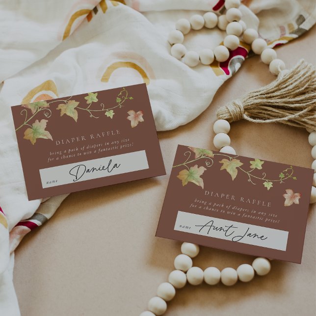 Carte D'accompagnement Feuilles d'automne Baby shower d'automne Déchets R (Créateur téléchargé)