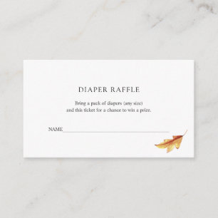 Carte D'accompagnement Feuilles d'automne Billet de rabat pour Baby showe