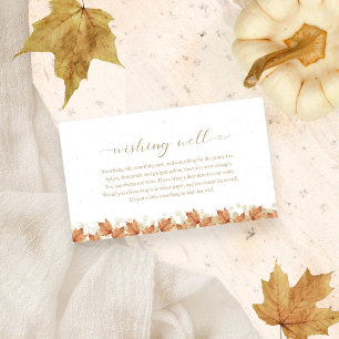 Carte D'accompagnement Feuilles d'automne tombent Souhaiter un Mariage Ca