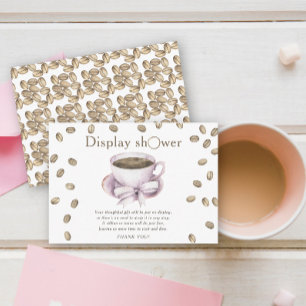 Carte D'accompagnement Fèves de café Fille Baby shower Display douche
