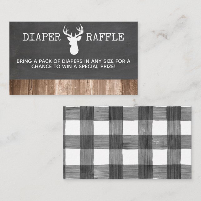 Carte D'accompagnement Fiche à rabat pour Baby shower de cerfs OH (Devant / Derrière)