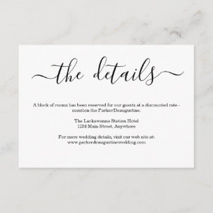 Carte D'accompagnement Fiche de pièce jointe d'information moderne / déta