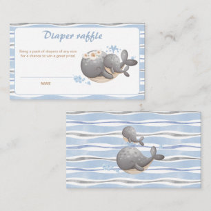 Carte D'accompagnement Fiche rabat Baby shower de baleines nautiques