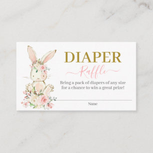 Carte D'accompagnement Fiche rabat fille Baby shower lapin