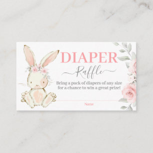 Carte D'accompagnement Fiche rabat fille Baby shower lapin