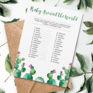 Carte D'accompagnement Fiesta Baby Around World Shower Game Card
