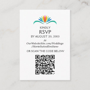 Carte D'accompagnement Fiesta Floral Anniversaire Mariage de douche RSVP 
