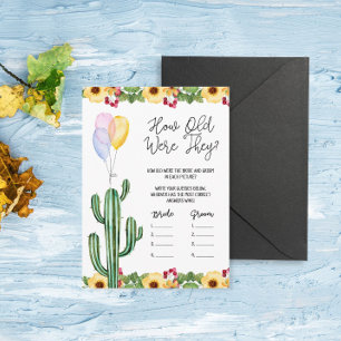 Carte D'accompagnement Fiesta Wedding shower Quel Âge Avaient-Ils La Cart