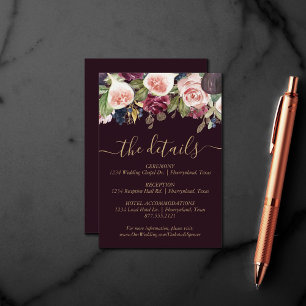 Carte D'accompagnement Figues florissantes   Moody Rustic Fruit Blossom D