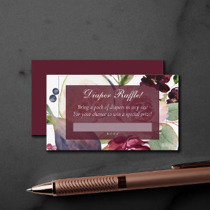 Carte D'accompagnement Figuiers en Fleurs   Tombola de Lange de Maternité