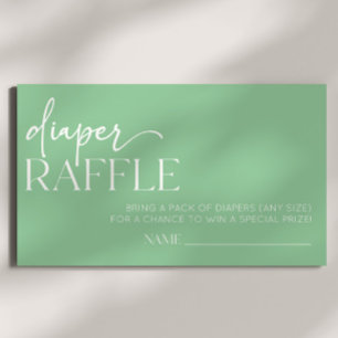 Carte D'accompagnement Filet minimaliste de Baby shower vert