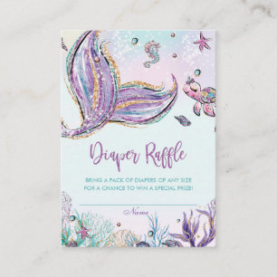 Carte D'accompagnement Filets à roulettes de sirène Insérer un Baby showe