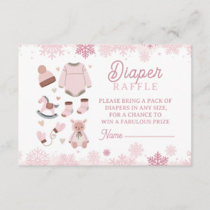 Carte D'accompagnement Fille Baby shower de chapelure rose froid extérieu