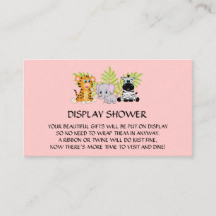 Carte D'accompagnement Fille Baby shower rose Affichage Douche Insérer Sa