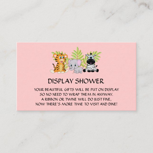 Carte D'accompagnement Fille Baby shower rose Affichage Douche Insérer Sa (Devant)