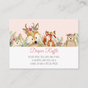 Carte D'accompagnement Fille de l'eau Boho Deer Fox Bunny Raffin de couch