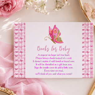Carte D'accompagnement Fille élégante papillon violet or rose anniversair
