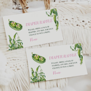 Carte D'accompagnement Fille Jumeaux Baby Shower Couches Deux Petits Pois