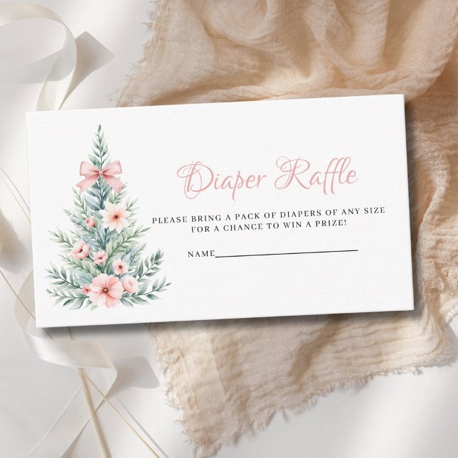 Carte D'accompagnement Fille rose Baby shower de chapelure de sapin de No (Créateur téléchargé)