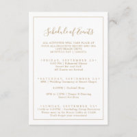 Fin de semaine minimaliste Mariage or Horaire des