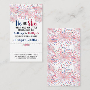 Carte D'accompagnement Firecracker 4 juillet Parti de révélation de genre