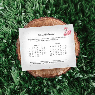 Carte D'accompagnement Flamant rose d'argent Ballerina Baby Arrival Prédi