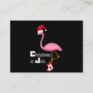 Carte D'accompagnement Flamant rose Flamant rose Noël En Juillet Funny P