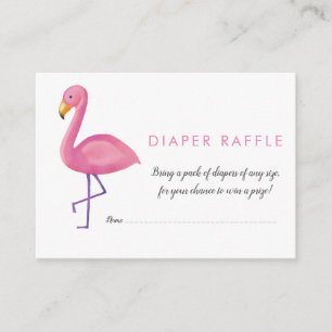 Carte D'accompagnement Flamant rose rose Baby shower moderne Déchets Raff
