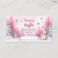 Flamme de neige rose Fille de neige Baby shower Dé