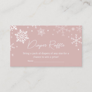 Carte D'accompagnement Flèche de neige rose moderne Baby shower Raffin de