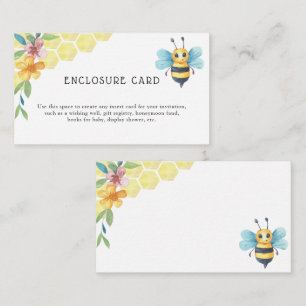 Carte D'accompagnement Fleur de abeille - Texte personnalisé