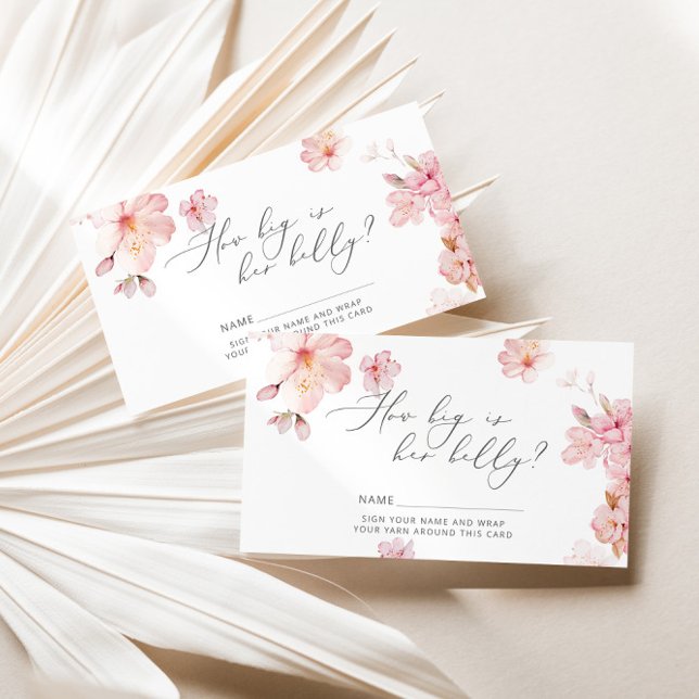 Carte D'accompagnement Fleur de cerisier, quelle est la taille du ventre  (Créateur téléchargé)