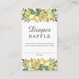 Carte D'accompagnement Fleur de citron vert Baby shower Déchets Raffle
