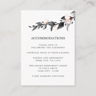 Carte D'accompagnement Fleur de lune Hébergement hôtelier MARIAGE