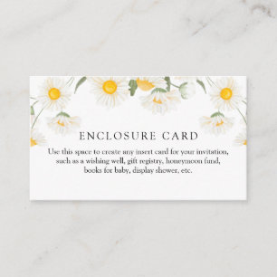 Carte D'accompagnement Fleur de marguerite simple et rustique personnalis