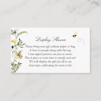 Carte D'accompagnement Fleur Jaune Sauvage Douce Comme Une Abeille Affich