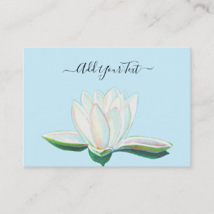 Carte D'accompagnement Fleur Lotus Blanche Lumineuse Personnalisable
