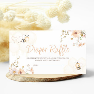 Carte D'accompagnement Fleur Miel Bee Baby shower Déchets Raffle