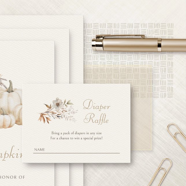 Carte D'accompagnement Fleur sauvage Automne Baby shower d'automne Déchet (Créateur téléchargé)