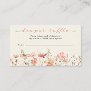 Carte D'accompagnement Fleur sauvage Baby en fleur Baby shower de fraise